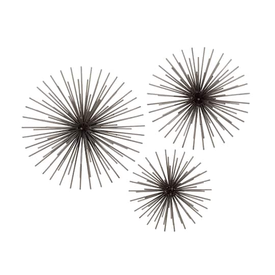 Black Metal Contemporary Wall Décor Set, 3ct.